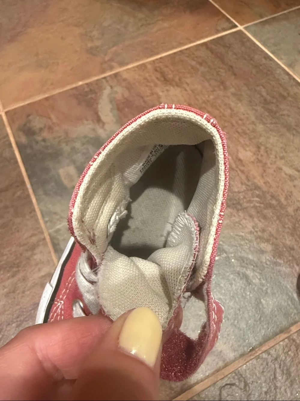 Toddler Maroon High-Top Canvas Converse Sneakers